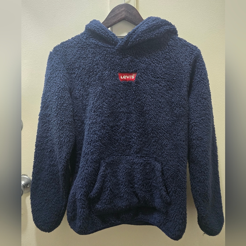 Levi's Navy Blue Sherpa Hoodie